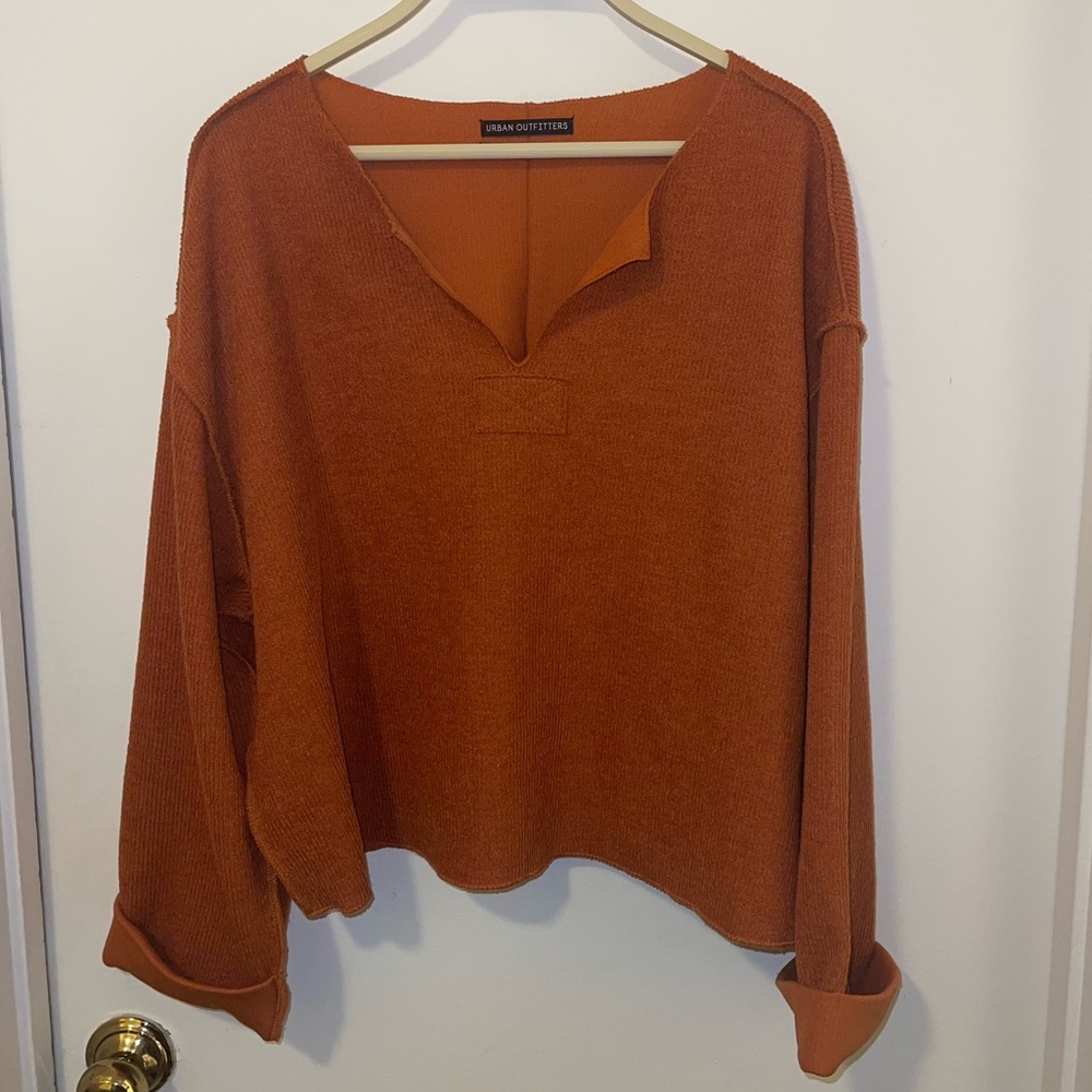 NWOT urban outfitters bdg rust orange balloon sleeve sweater